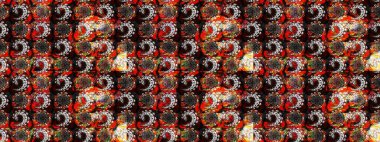 Çiçekler suluboya eskiz deseni. Raster Stili kumaş deseni.