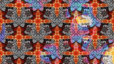 Şirin çiçek elementleri. Gri renkli çiçekler. Raster illüstrasyonu. Çizim.