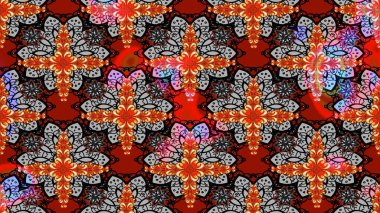 Güzel eskiz şekli. Raster çiçekli arka plan. Yazdır. Güzel kumaş deseni. Renkli Yaz Temalı eskiz kalıbı. Düz Çiçek Elementleri Tasarımı.