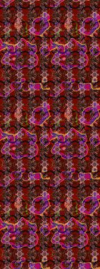 Çiçekler suluboya eskiz deseni. Raster Stili kumaş deseni.