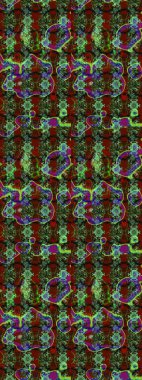 Sevimli çiçek raster deseni. Modaya uygun kumaş deseni. Renkli Yaz Temalı eskiz kalıbı. Düz Çiçek Elementleri Tasarımı.