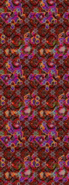 Raster düz çiçek çizim deseni. Hediye ambalaj kağıdı, tebrik kartları, posterler ve pankart tasarımı. Kahverengi renkte çiçekler.