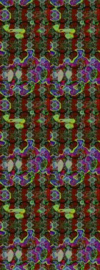 Çiçek desenli raster, yeşil çizgi grafik desenli soyut raster arkaplan. Modern stil dokusu.