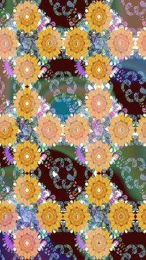 Manzaralı çiçek deseni. Çiçek kompozisyonu, el boyası, hassas şablon. Üst manzara, yumuşak kahverengi renk. Sevgililer günü ve tebrik kartı konsepti için şık bir davet.