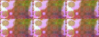 Vadinin çiçekleri kahverengi renklerde. Çiçeksiz desenlerin çizimi.