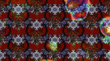 Çiçekli karalama şeklinde Raster çiçek deseni. Yumuşak, yaz çiçekli arka plan. Kırmızı renkte çiçekler.