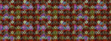 Sevimli çiçek raster deseni. Kahverengi renkli çiçekler. Renkli Yaz Temalı eskiz kalıbı. Düz Çiçek Elementleri Tasarımı.