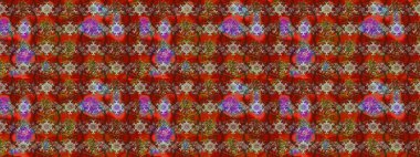 Sevimli çiçek raster deseni. Kahverengi renkli çiçekler. Renkli Bahar Teması eskiz kalıbı. Düz Çiçek Elementleri Tasarımı.