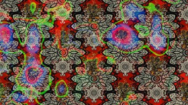 Raster illüstrasyonundaki çiçek desenli çizim. Suluboya tarzında gri renkte çiçekler.