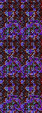 Gömlek, arka plan modelini çiz. Tropik çiçekler. Mor renkte çiçekler.