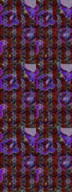 Raster illüstrasyonundaki çiçek desenli çizim. Kırmızı renkte çiçekler. Renkli Yaz Temalı eskiz kalıbı. Düz Çiçek Elementleri Tasarımı.