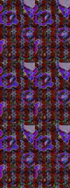 Raster illüstrasyonundaki çiçek desenli çizim. Kırmızı renkte çiçekler. Renkli Yaz Temalı eskiz kalıbı. Düz Çiçek Elementleri Tasarımı.