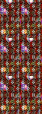 Soyut etnik raster çizim kalıbı. Kabile sanatı boho baskısı, klasik çiçek arkaplanı. Arkaplan dokusu, duvar kağıdı, kahverengi renkli çiçek teması.