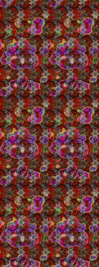 Şirin çiçekler. Çizgi çizimi kalıbı. Raster Moda kumaş deseni.