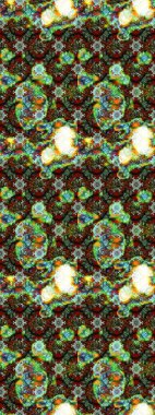 Raster suluboya çiçek deseni, narin çiçekler, yeşil çiçekler, tebrik kartı şablonu. Raster Güzel kumaş deseni.