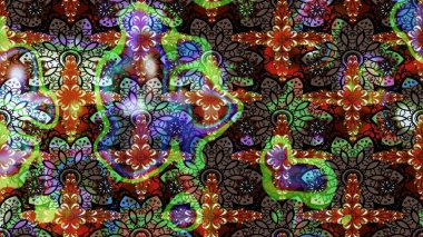 Şirin çiçekler. Çizgi çizimi kalıbı. Raster Moda kumaş deseni.