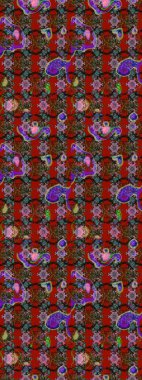 Şirin çiçek elementleri. Raster illüstrasyonu. Taslak desenli, modaya uygun kumaş deseni. Renkli Bahar Teması eskiz kalıbı. Düz Çiçek Elementleri Tasarımı.