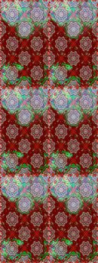 Raster illüstrasyonu. Kırmızı renklerde. Anti-stres için Raster soyut şablon sayfası.