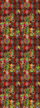 Sınır Kızılderili çiçekli paisley patten. Taslak süsleme izi. Etnik Mandala havlusu. Raster Henna tarzı. Tebrik kartı arkaplanı, boyama kitabı, arkaplan, tekstil için kullanılabilir.