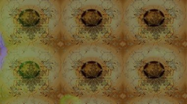 Raster düz çiçek çizim deseni. Hediye ambalaj kağıdı, tebrik kartları, posterler ve pankart tasarımı. Kahverengi renkte çiçekler.