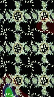 Kızılderili desenli desenli desenli şal deseni. Etnik Mandala süsü. Raster Henna dövme stili. Tekstil, tebrik kartı, boyama kitabı, telefon kılıfı baskısı için kullanılabilir.