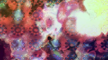 Tomurcukları çiçek olan sevimli bir çiçek deseni. Eskiz geçmişi. Raster illüstrasyonu. Kumaş, tekstil, duvar kağıdı baskısı için. Eski usul. Raster..