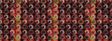 Bahar çiçekleriyle güzel bir çiçek deseni çizmişsin. Güzel kumaş deseni. Raster illüstrasyonu.