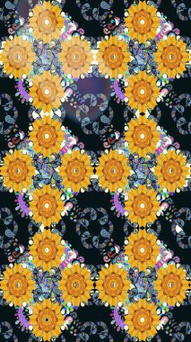 Eskiz modeli etnik tasarım. Çiçekleri, deniz kabukları, mandalaları ve suluboya efektleriyle donanma geçmişi. Yatak çarşafları, ceket, paket tasarımı, kumaş ve moda kavramları için tekstil baskısı.