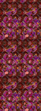 Eski usul küçük çiçekli şirin bir eskiz deseni. Moda arka planında parlak buketler. Kumaş, duvar kağıdı ve kağıt üzerine baskı yapmak için gelişen arka plan. Raster illüstrasyonu.