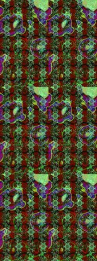 Çiçekli çizim şekli. Yeşil renkli çiçekler. Renkli Bahar Teması eskiz kalıbı. Düz Çiçek Elementleri Tasarımı.