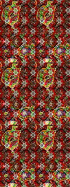 Küçük çiçekteki sevimli çiçek deseni. Kırmızı renkte çiçekler. Raster illüstrasyonu.