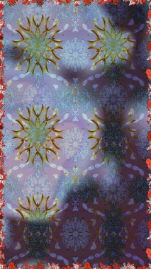 Çiçekli karalama şeklinde Raster çiçek deseni. Tarafsız renklerde çiçekler. Yumuşak, bahar çiçekli arka plan.