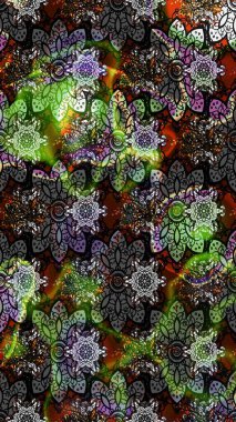 Şatafatlı bahar bahçesi dokusu. Gri renkli çiçekler. Gri renkli çiçek çizimi. Çiçek deseni. Raster illüstrasyonu.