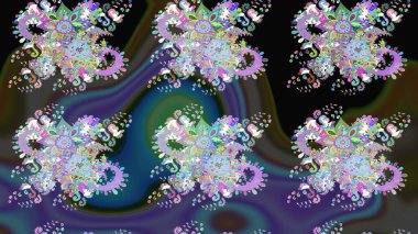 Çiçekler suluboya eskiz deseni. Raster Stili kumaş deseni.