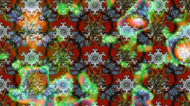 Sevimli çiçek raster deseni. Yeşil renkli çiçekler. Sketch Colour Spring Theme eskiz kalıbı. Düz Çiçek Elementleri Tasarımı.