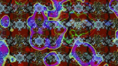 Suluboya çiçekli çiçek deseni. Raster illüstrasyonu. Kahverengi renkli güzel tekstil.