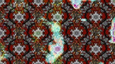 Gri renkli etnik çiçekli zarif eskiz deseni. Raster Çiçek İllüstrasyonu güzel tekstil..