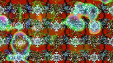 Yapraklı çiçekler ve kahverengi renkli papatya çiçekleri. Eskiz arkaplan modeli. Raster - stok.