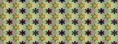 Desen, çizim, çiçek sınırı. Eski moda arka plan. Çiçek çelengi. Güzel, parlak, pürüzsüz kumaş, tuval. Raster illüstrasyonu. Kıvırcık, parlak örgü.