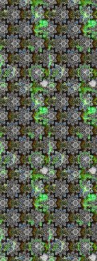 Eskiz modeli etnik tasarım. Çiçekleri, deniz kabukları, mandalaları ve suluboya efektleriyle donanma geçmişi. Yatak çarşafları, ceket, paket tasarımı, kumaş ve moda kavramları için tekstil baskısı.