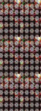 Çiçekli, yapraklı, çiçek desenli eskiz. El çizimi. Raster illüstrasyonu.