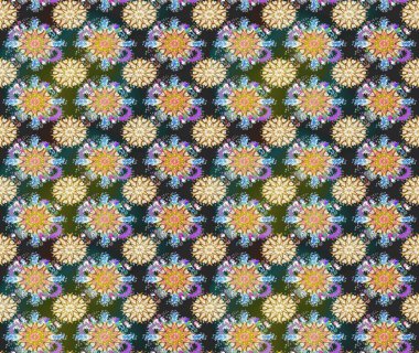 Klasik çiçek desenli. Paketleme, tekstil, duvar kâğıdı için çiçek eskizi. Yumuşak fayans. Raster 'ın taze dokusu. Yumuşak pamuk tasarımı.