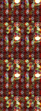 Çiçeksel fantezi tasarımı ve parlak bir arka plan çizimi. Renkli Bahar Teması eskiz kalıbı. Düz Çiçek Elementleri Tasarımı.