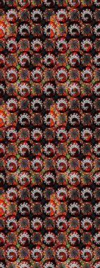 Fantezi çiçekli eskiz deseni, doğal duvar kağıdı, çiçek desenli kıvrım çizimi. Paisley el çizimi elementler. Ev dekoru.