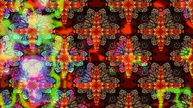 Çiçekler suluboya eskiz deseni. Raster Stili kumaş deseni.