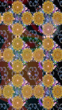 Çizim çiçek deseni duvar kağıdı, web sitesi arka planı, ambalaj kağıdı, davetiye, broşür, afiş veya web sitesi için kullanılabilir. El çizimi Raster çizimi. Parlak elementlerin.