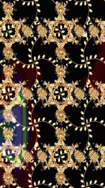 Çiçekli siyah eskiz deseni. Raster çiçek izi. Klasik taslak çizimi.