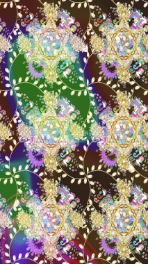 Çiçek buketleriyle klasik bir eskiz şekli. Raster illüstrasyonu. Tarafsız renklerde.