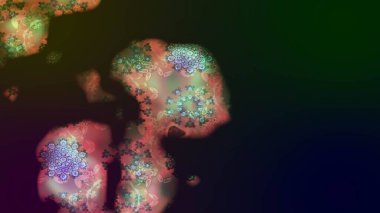 Raster illüstrasyonundaki çiçek desenli çizim. Kahverengi renkli çiçekler. Renkli Yaz Temalı eskiz kalıbı. Düz Çiçek Elementleri Tasarımı.