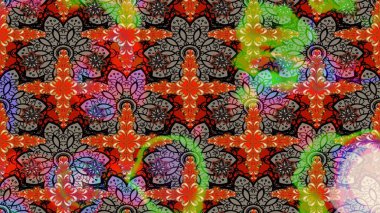 Doodle çiçekler ve dalları, otlar ve çiçekler. Elle çizilmiş. Raster resim. Güzel kumaş deseni.